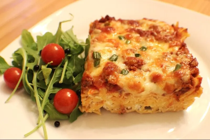 Pâtes à la crème gratiné