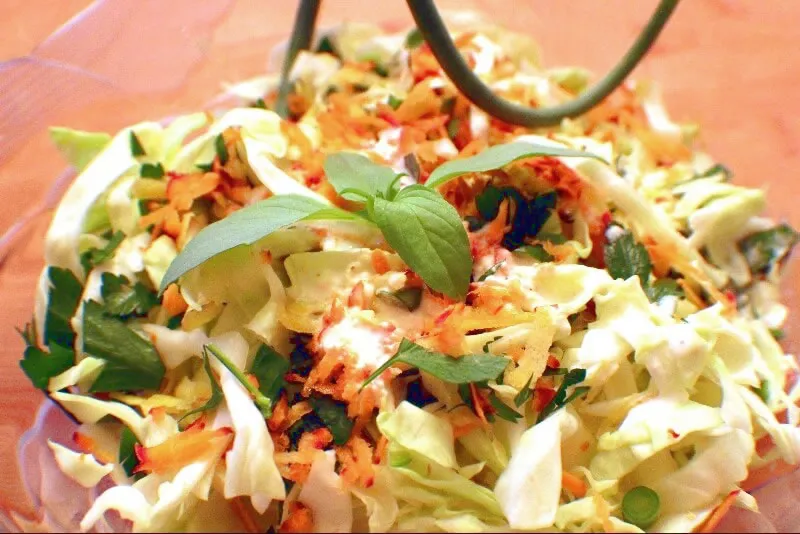 Salade de choux à la fleur d'ail