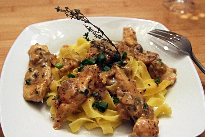 Poulet aux deux moutardes