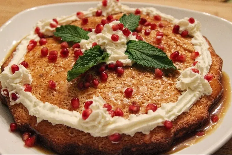 Gâteau blanc au caramel