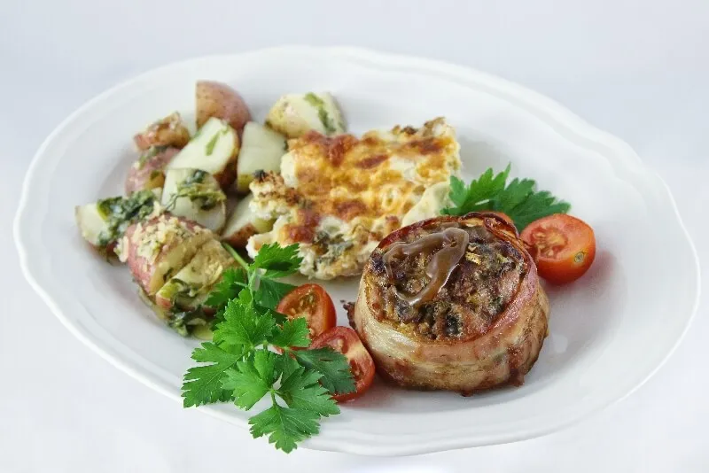 Tournedos de pains de viandes au bacon