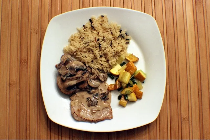Escalope de veau sauce aux champignons et marsala