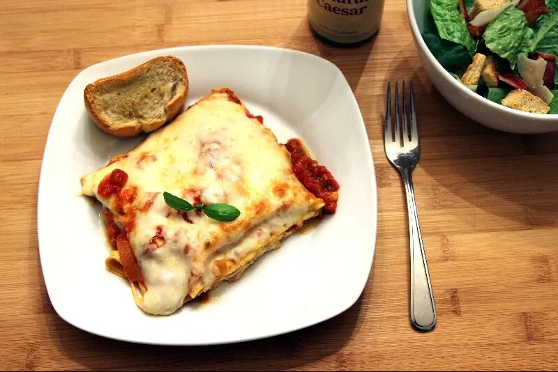 Ravioli géant au fromage et jambon