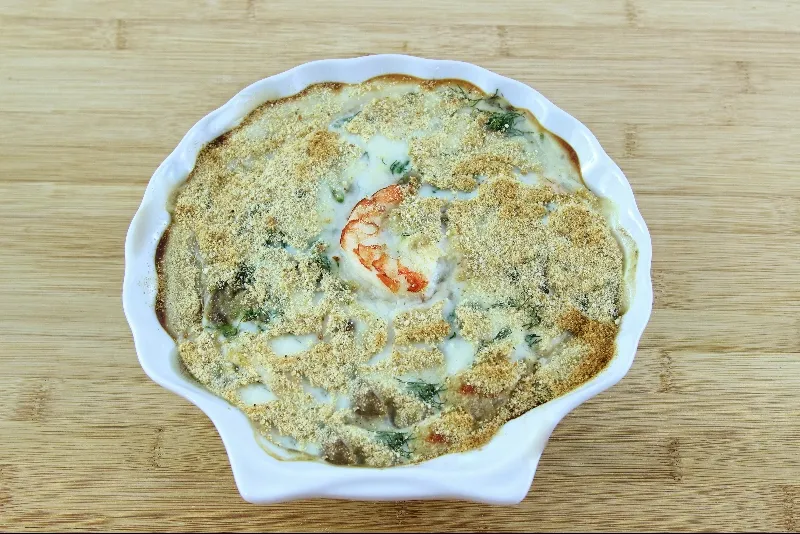 Coquille géante aux crevettes
