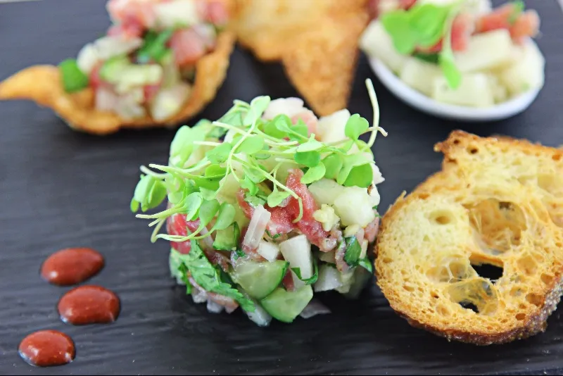 Tartare de thon aux poires