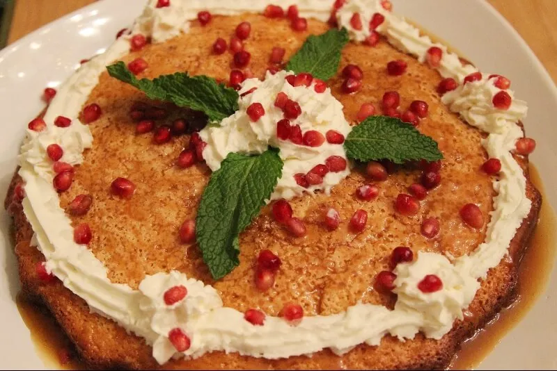 Gâteau blanc au caramel