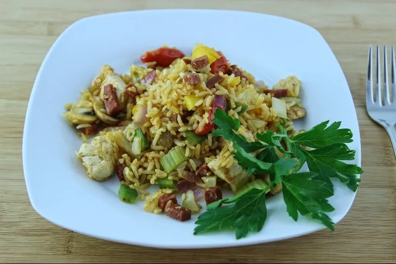 Riz au poulet, à l'espagnole