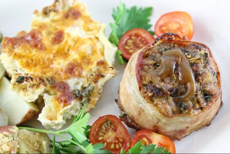 Tournedos de pains de viandes au bacon