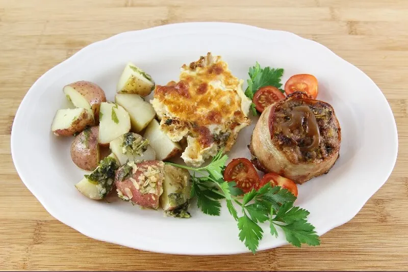 Tournedos de pains de viandes au bacon