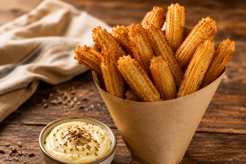 Churros de pommes de terre mousseline au cumin