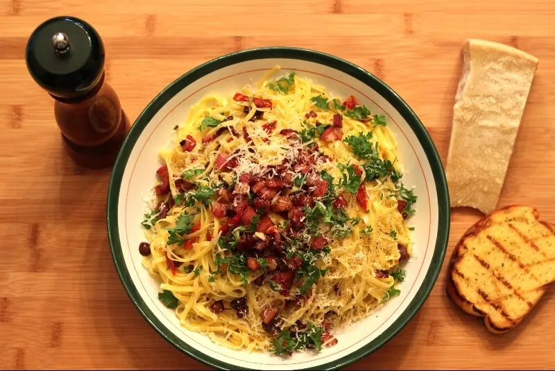 Linguine à l’ail et aux tomates séchées